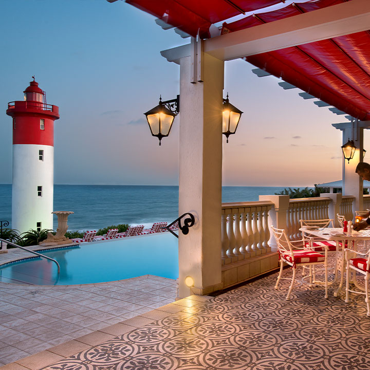 ocean terrace restaurant at the oyster box hotel