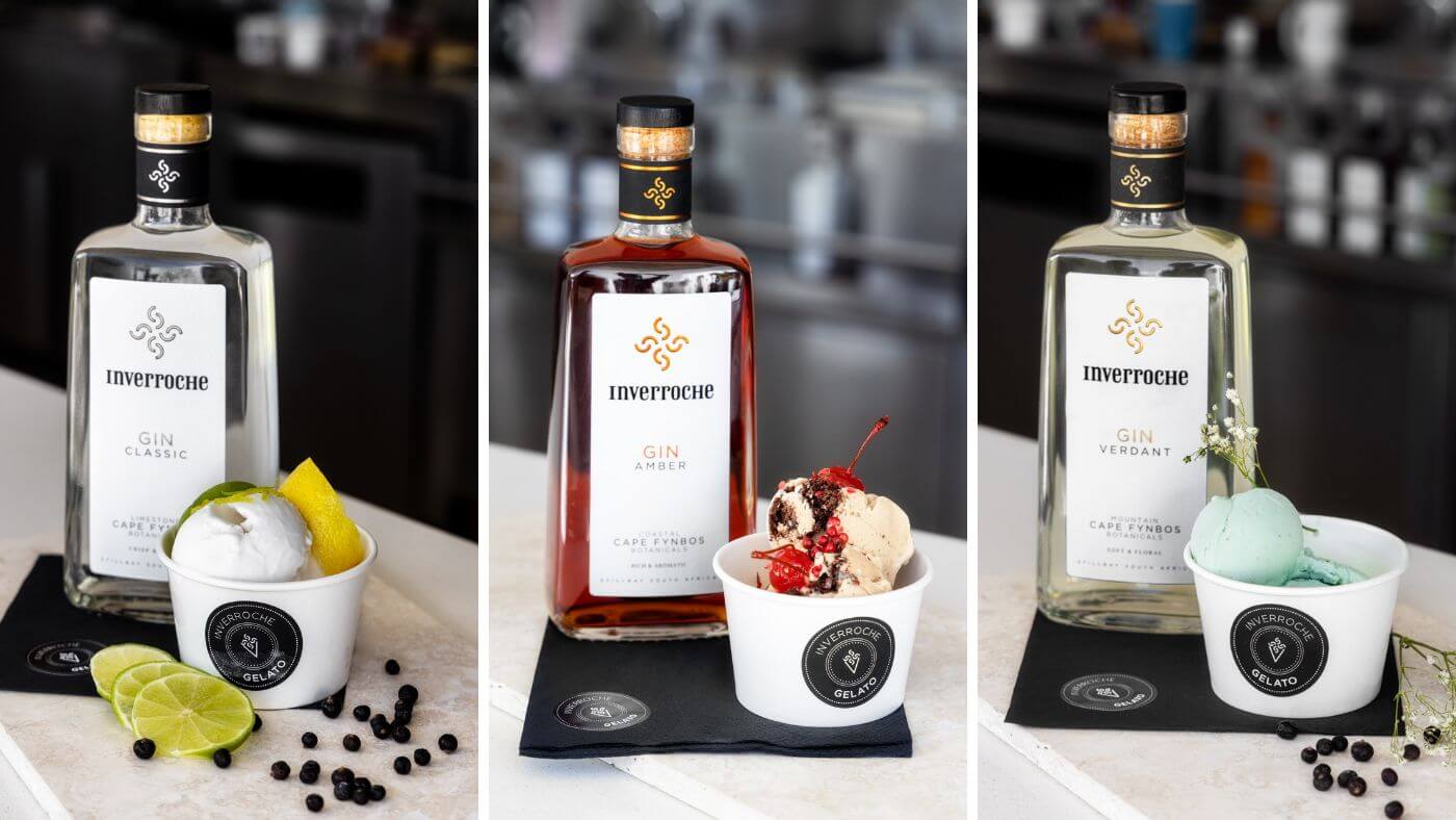 Inverroche Distillery gin and gin infused gelato tasting