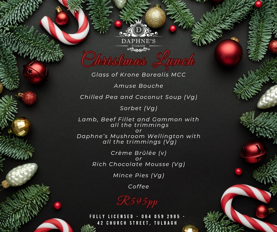 Christmas lunch & dinner menus around South Africa Dineplan