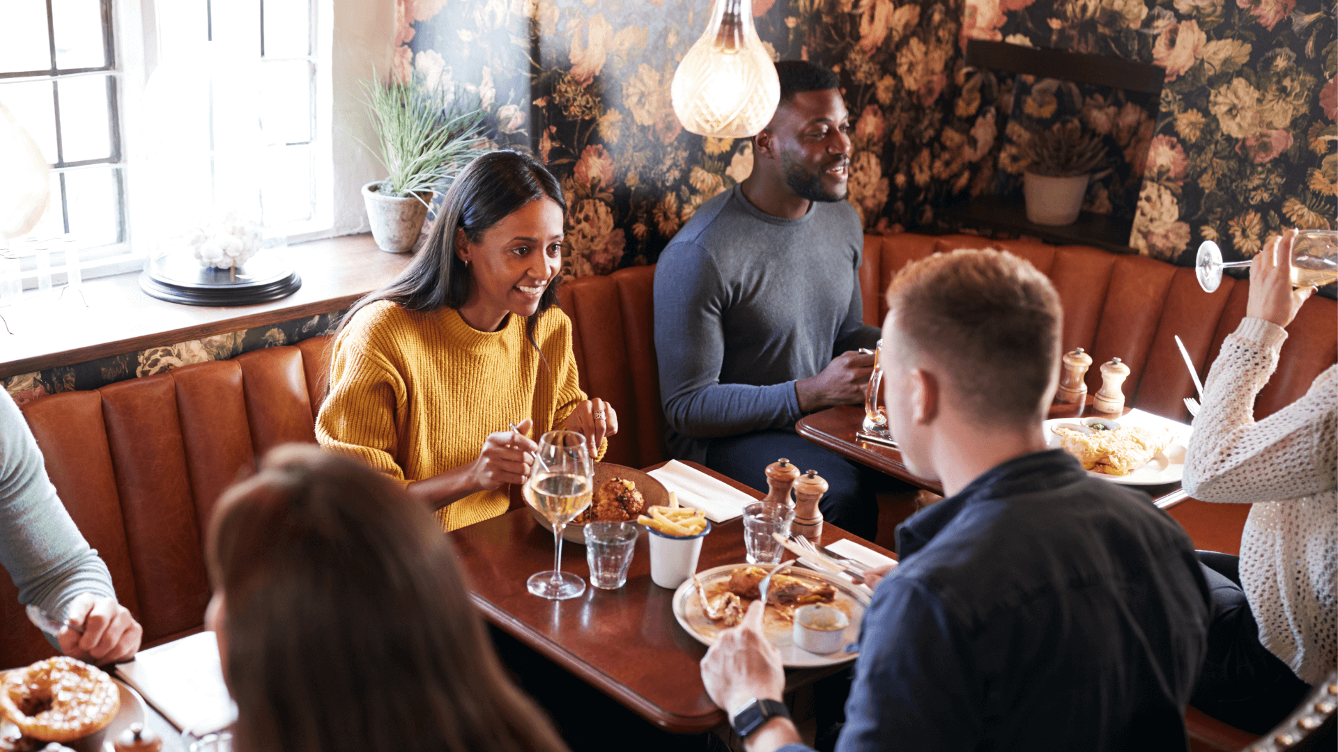 People eating in a restaurant