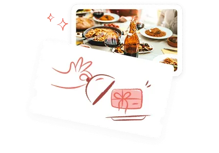 Dineplan gift voucher illustration